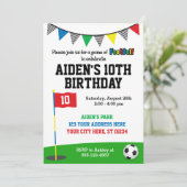 フットゴルフ誕生日招待状 | サッカーゴルフ 招待状 (スタンド正面)