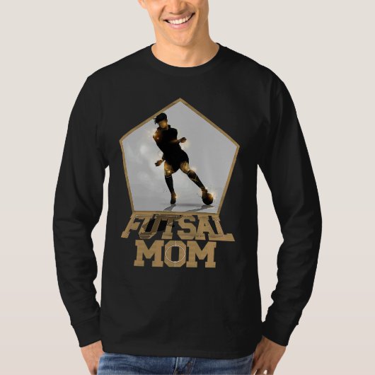 フットサルをプレーするママ Tシャツ (正面)