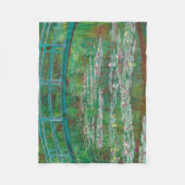 フットブリッジ日本のクロードモネ印象派 フリースブランケット (正面)