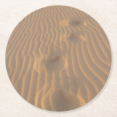 フットプリントインザサンドデューンズビーチ ラウンドペーパーコースター (正面)
