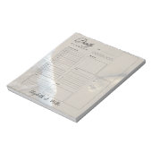 フットプリントパーソナライズされたデイリープランナーシート ノートパッド (回転)