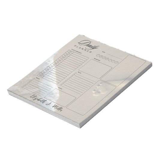 フットプリントパーソナライズされたデイリープランナーシート ノートパッド (回転)