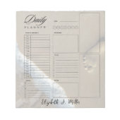 フットプリントパーソナライズされたデイリープランナーシート ノートパッド (正面)