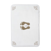 フットプリント付きコーナーデザインバスマット バスマット (正面縦)