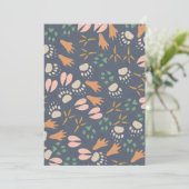 フットプリント動物愛好家ナチュラル春ビブ 招待状 (スタンド正面)