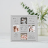 フットプリント複数写真の誕生のお知らせ (スタンド正面)