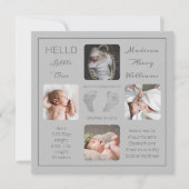 フットプリント複数写真の誕生のお知らせ (正面)