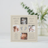 フットプリント複数写真の誕生のお知らせ (スタンド正面)