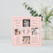 フットプリント複数写真の誕生のお知らせ (スタンド正面)