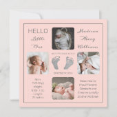 フットプリント複数写真の誕生のお知らせ (正面)