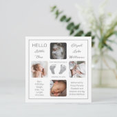 フットプリント複数写真の誕生のお知らせ (スタンド正面)