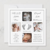 フットプリント複数写真の誕生のお知らせ (正面)