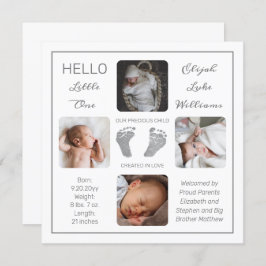 フットプリント複数写真の誕生のお知らせ