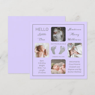 フットプリント複数写真の誕生のお知らせ