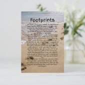 フットプリント詩フラットグリーティングカード カード (スタンド正面)