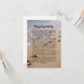 フットプリント詩フラットグリーティングカード カード (正面/裏面インサイチュ)
