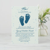 フットプリント 新生児 男の子 ムスリム アキカ アキーカ 招待状 (スタンド正面)