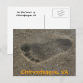 フットプリントChincoteague, VA ポストカード (正面/裏面)
