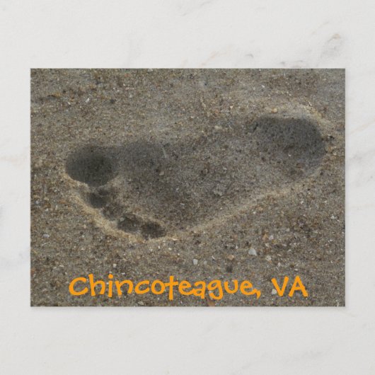 フットプリントChincoteague, VA ポストカード (正面)