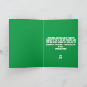 フットボおもしろいール・グリーン・ソン30歳の誕生日 カード (内部)