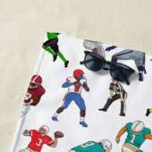 フットボパーソナライズされたールのイラストパターン ビーチタオル (インサイチュ)