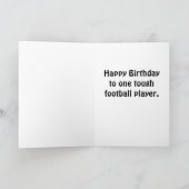フットボパーソナライズされたールチームカラー付きの誕生日カード カード (内部)