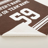 フットボパーソナライズされたールブランケット名、番号 シェルパブランケット (3/4)