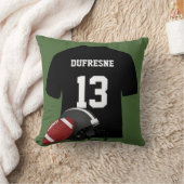 フットボパーソナライズされたール・ジャージー・グリーン クッション (ブランケット)