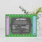 フットボーお洒落ルテーマベビーシャワー招待状 招待状 (スタンド正面)