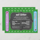 フットボーお洒落ルテーマベビーシャワー招待状 招待状 (正面/裏面)