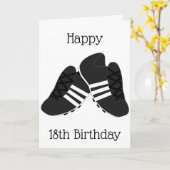 フットボーパーソナライズされたツ18誕生日 カード (黄色い花)