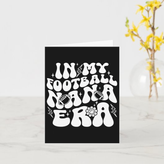 フットボールおばあちゃんの時代の面白い自慢のフットボールおばあちゃん カード (黄色い花)