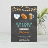 フットボールおむつビール招待状 招待状 (スタンド正面)