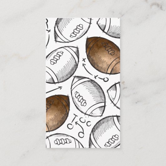 フットボールおむつラッフルカード エンクロージャーカード (裏面)