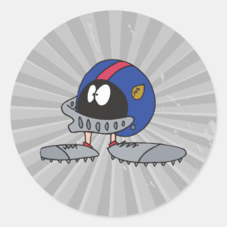 フットボールおもしろいヘルメットのキャラクター ラウンドシール