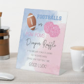フットボールかポンポン 性別発表 ダイーパーラッフル 台座サイン (インサイチュ)