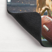 フットボールで轟音を上げるライオン マウスパッド (コーナー)