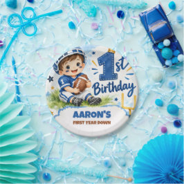 フットボールで１歳の誕生日を祝おう ペーパープレート