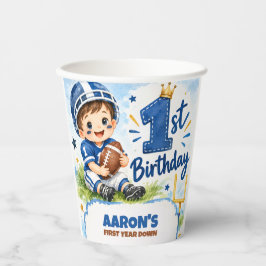 フットボールで１歳の誕生日を祝おう First Year Down 紙コップ