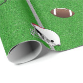 フットボールとヘルメットのパターン ラッピングペーパー (ロールコーナー)