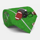 フットボールとヘルメット模様ネックタイ ネクタイ (ロール)