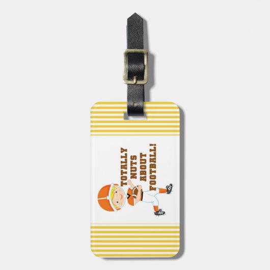 フットボールについて全くくだらない ラゲッジタグ (正面縦)