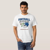 フットボールのばら色のロゴ Tシャツ (正面フル)