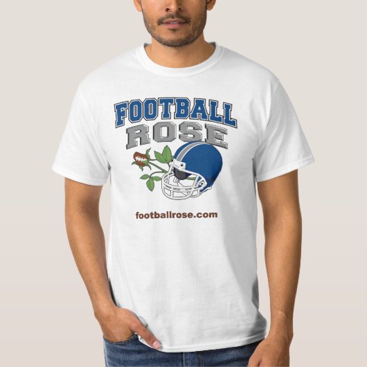 フットボールのばら色のロゴ Tシャツ (正面)