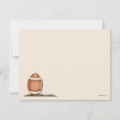 フットボールのギアの平らな文房具 ノートカード (裏面)