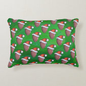 フットボールのクリスマス アクセントクッション (正面)