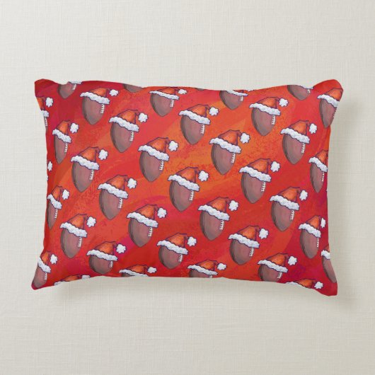 フットボールのクリスマス アクセントクッション (裏面)