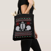 フットボールのクリスマス トートバッグ (クローズアップ)