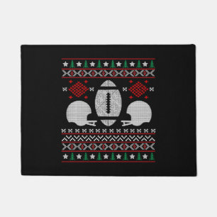 フットボールのクリスマス ドアマット