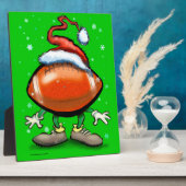 フットボールのクリスマス フォトプラーク (側面)